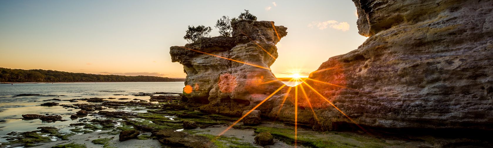 Hole in the Wall at sunset. Photo