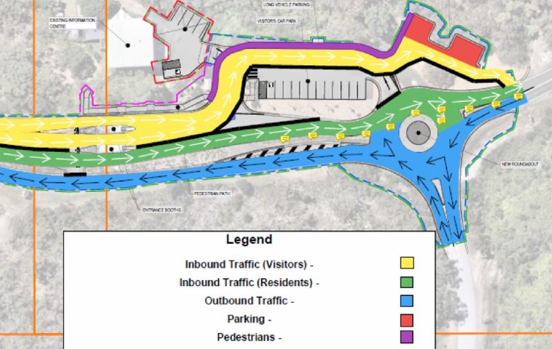 Traffic changes at Booderee entry precinct.