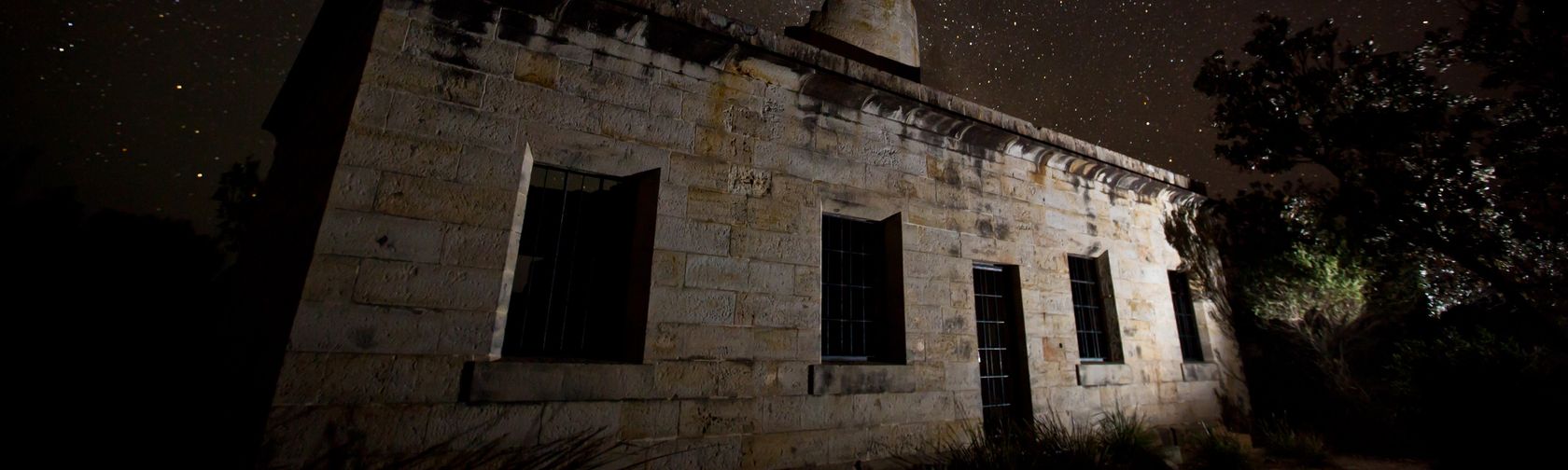 The ruins of Cape St George lighthouse at night. Photo: Jon Harris Photography