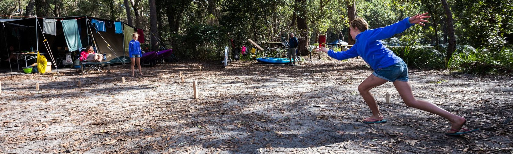 Kids playing at Bristol Point campground