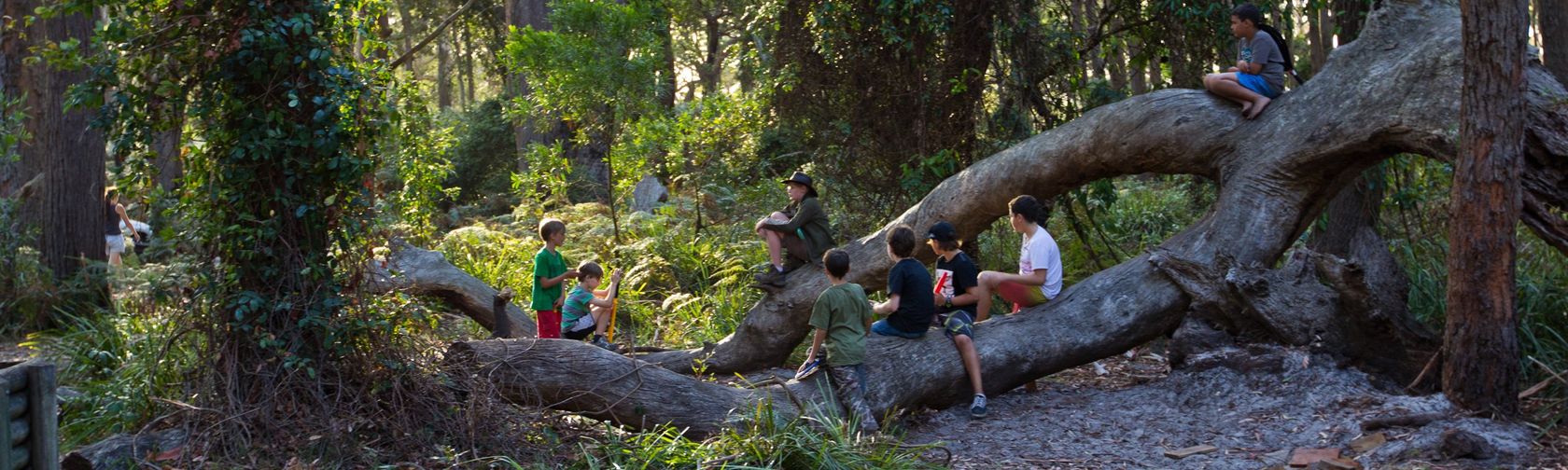 Kids having fun at Bristol Point, Booderee National Park