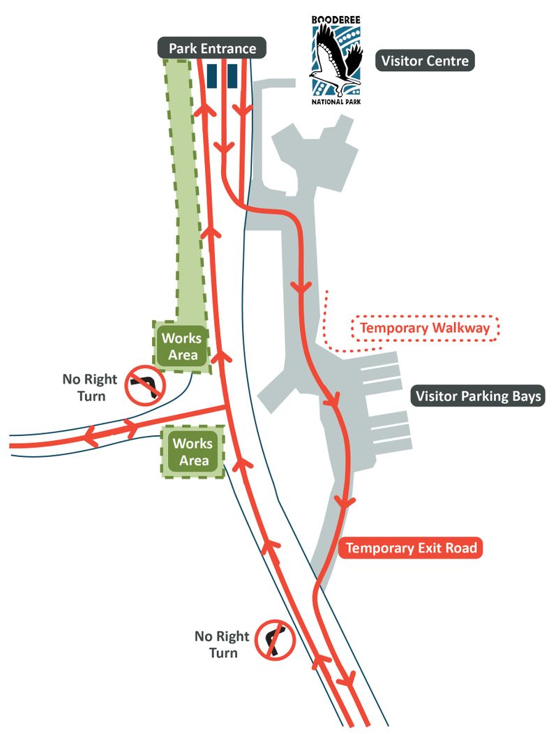 A diagram of the road closure.
