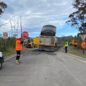 Roadworks on Ellmoos Rd