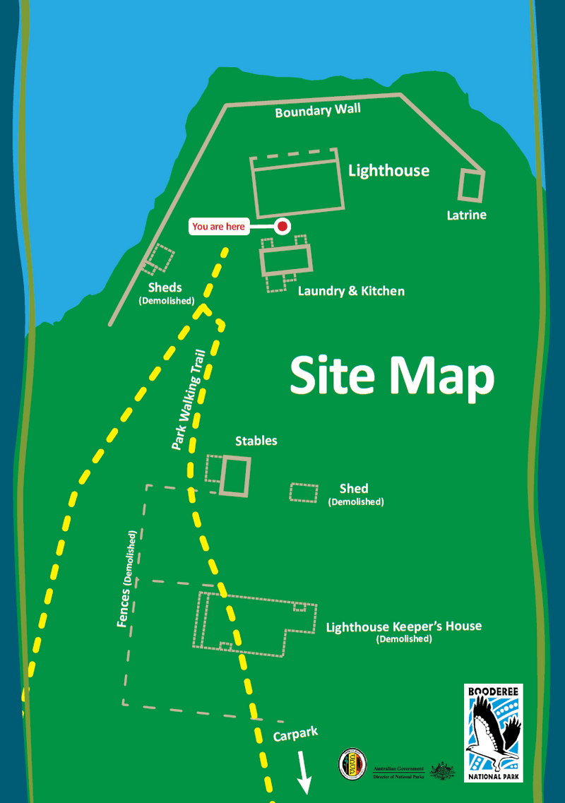 Map of Cape St George lighthouse.